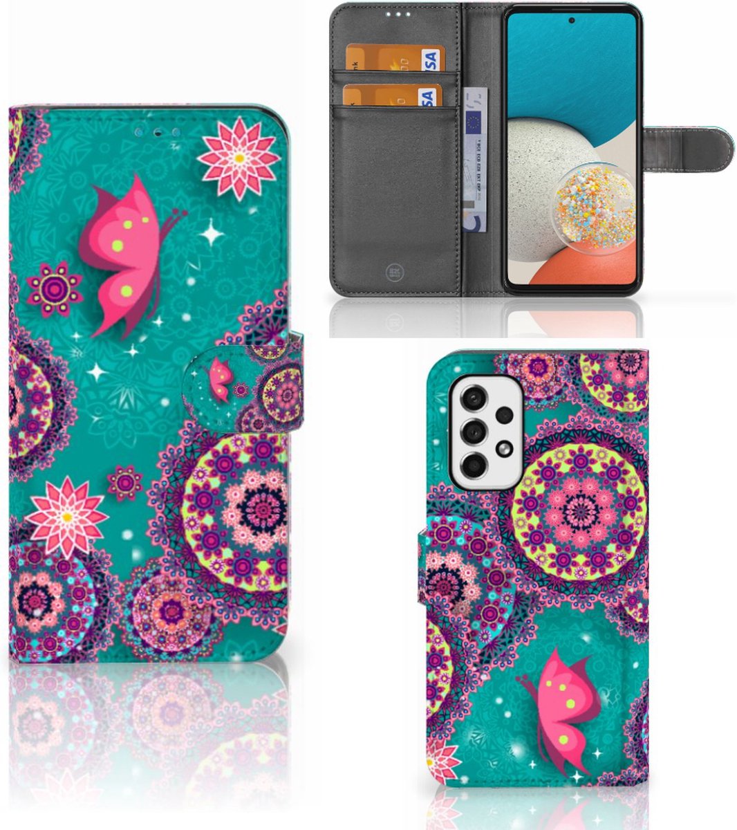 Samsung Galaxy A53 Hoesje Cirkels en Vlinders