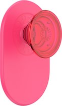 PopSockets PopGrip - Telefoonbutton en Standaard compatibel met een magnetische ring voor iPhone 12 en hoger - Neon Roze