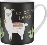 Everygoods Grote Mok Met Spreuk No Drama Lama, Porselein,