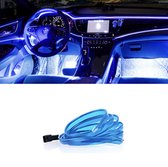 Auto Sfeerverlichting Neon Led strip 5 meter inclusief sigarettenaansteker +/- kleur blauw