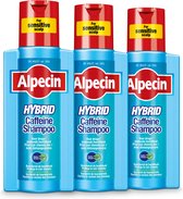 Alpecin Hybrid Shampoo 3x 250ml | Natuurlijke haargroei shampoo voor gevoelige en droge hoofdhuid