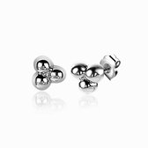 ZINZI zilveren oorknopjes 4mm 3 bolletjes ZIO2169