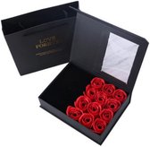 Hoobi® Rozen geschenkbox - Geschenkdoos - Geschenkset - Giftbox - Bloemen - Zeeprozen - Rood