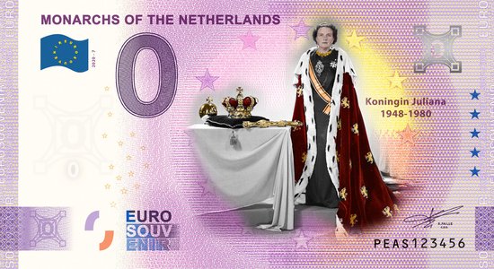Thumbnail van een extra afbeelding van het spel 0 Euro biljet 2020 - Vorsten van Nederland - Koningin Juliana KLEUR