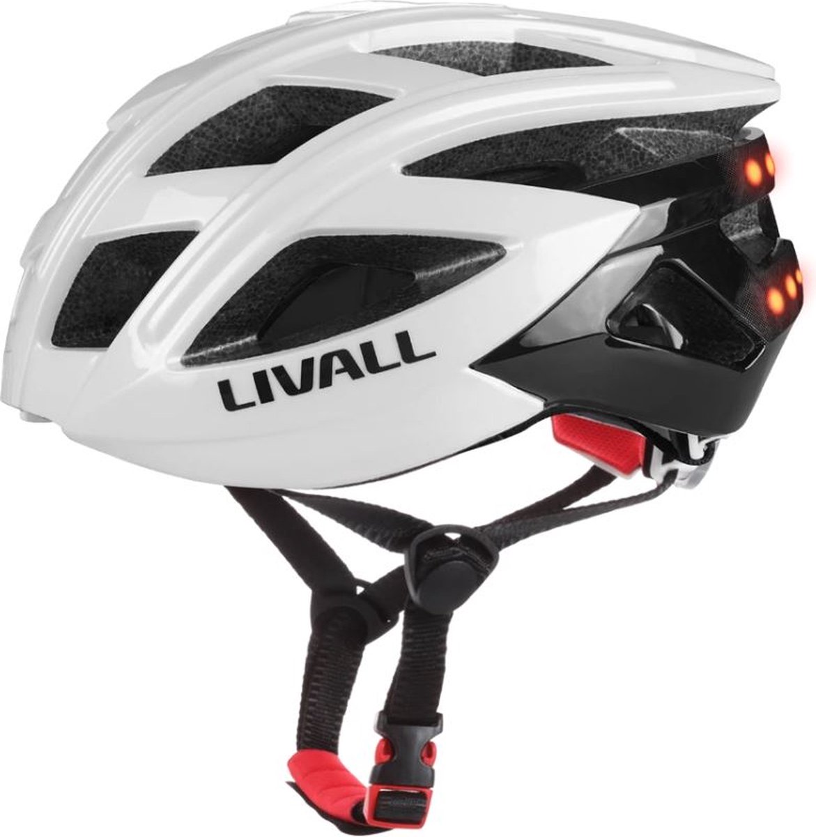 Livall BH60SE Neo White Large - (Smart) fietshelm - SOS functie - LED richtingaanwijzers - Smart verlichting