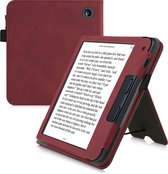 kwmobile flip cover geschikt voor Kobo Libra 2 - Case met magnetische sluiting - Hoes voor e-reader in donkerrood