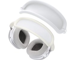kwmobile band voor koptelefoon - geschikt voor AppleAirPods Max / AirPods Max 2 - Hoofdband cover van zacht siliconen materiaal - In wit