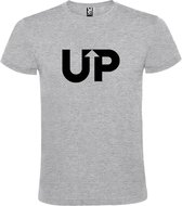 Grijs T-Shirt met “ UP “ logo Zwart Size XL