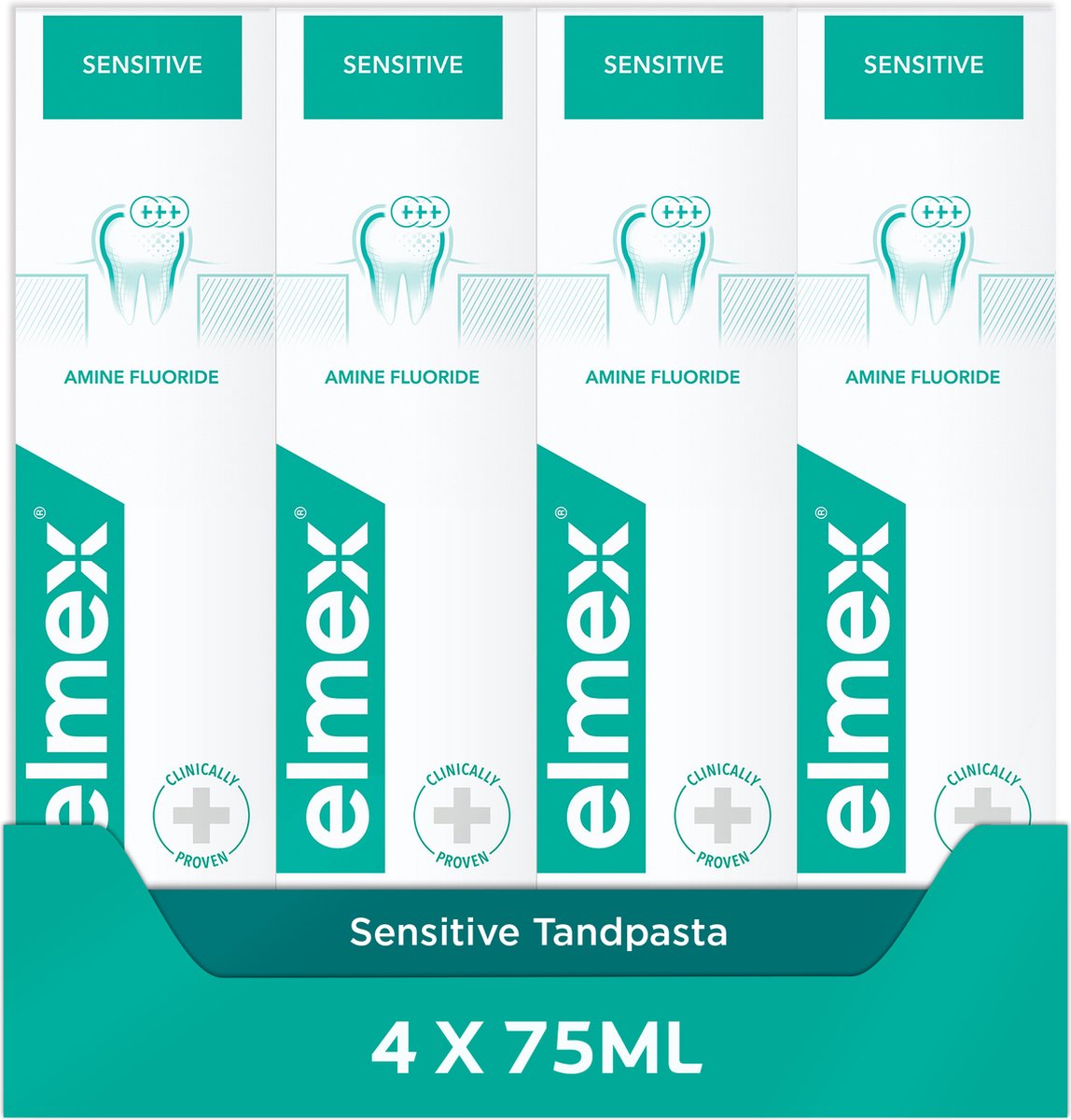 Vouwen zonde Aardappelen Elmex Sensitive Tandpasta 4 x 75ml - Voor Gevoelige Tanden -  Voordeelverpakking | bol.com