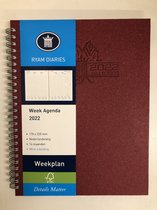 Ryam Weekplan  Agenda 2022 - 170x220mm - rood - eco edition