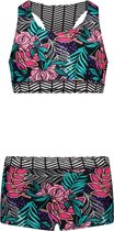 B.Nosy Meisjes Bikiniset Reversible Sporty Flower - Maat 146/152