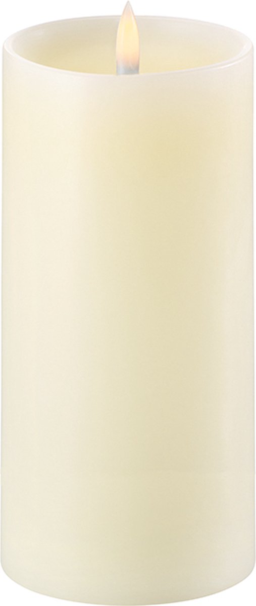 Uyuni Led Rustieke Kaars Ivory- 15CM / Uyuni Verlichting Schouder Pijler Kaars 7,8 x 15,2cm / met dimfunctie