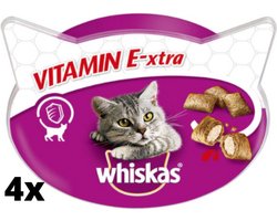 4x Whiskas snack | Vitamine E-xtra | Kattenvoer | Snoepjes | 4x 50gr | Kattensnoepjes | Voordeelverpakking | Immuunsysteem | Extra vitaminen