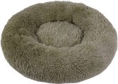 Wouapy SMOOTH - Hondenmand - Smooth Donut - Kleur: Olijfgroen - Ø 90CM
