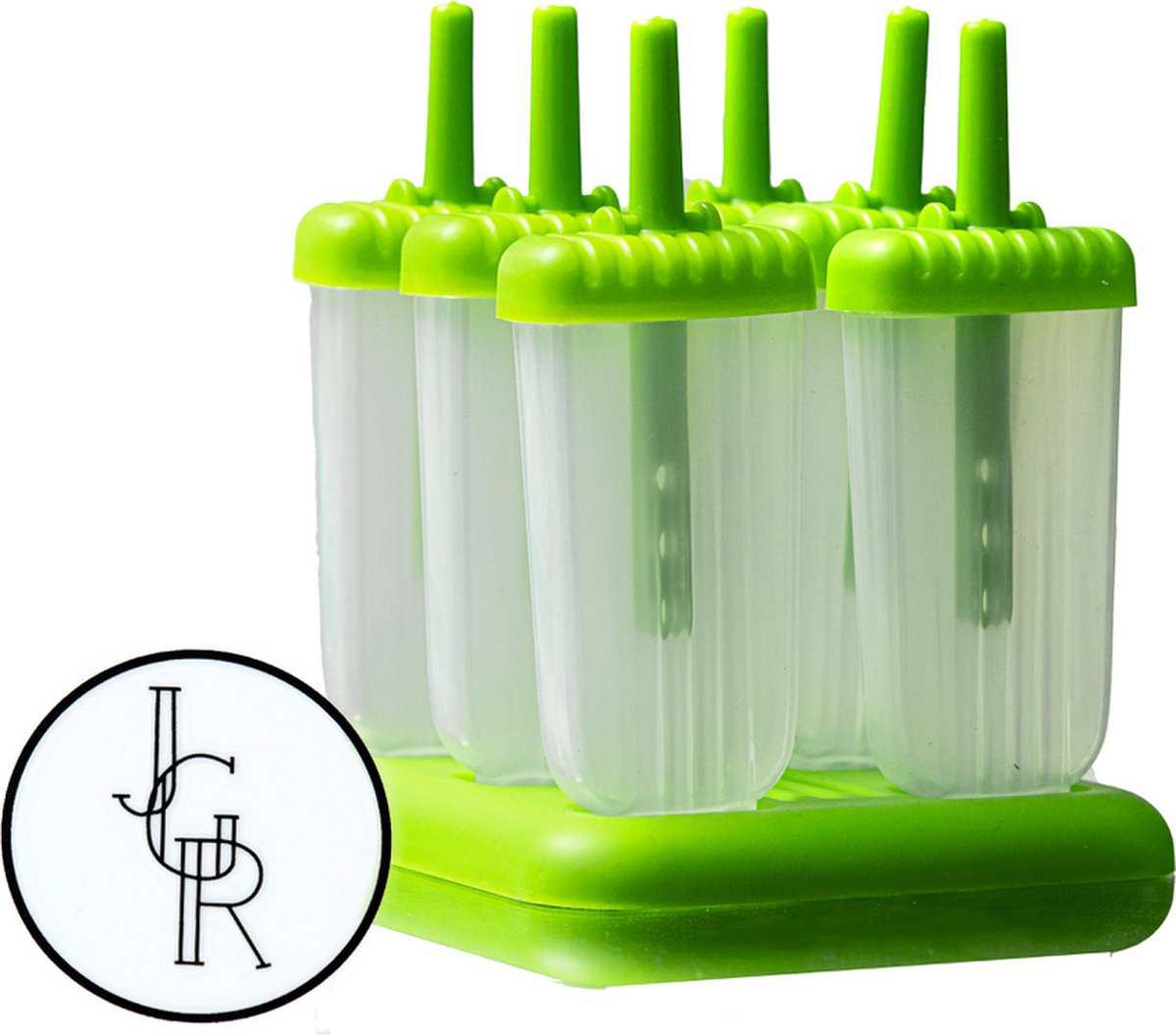 IJsjes Vormen - 4 Holtes Herbruikbare IJsjes Vormen - Silicone Diepvries Vorm Met Stokjes Veilige Opbergdoos Voor Yoghurt En Fruit