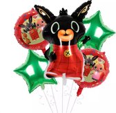 BING-SET Folieballonnen (5 Stuks ) party Decoratie cartoon konijn dier Bing verjaardag decoratie ballon