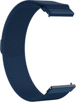 Strap-it Milanese horlogeband 22mm - universeel - blauw