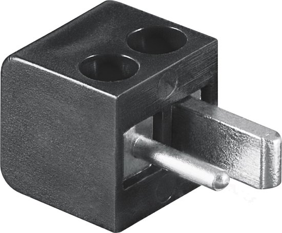 Loudspeaker connector mannelijk zwart - schroefbaar