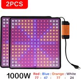LED - Grow Light Panel - Full Spectrum - Phyto Lamp - AC85-240V - Voor Indoor - Planten Groei Licht - 2 stuks - multi-color licht
