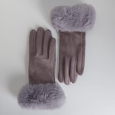 Yoonz - Handschoenen - Met Bondje - Touchscreen Handschoenen - One Size - Taupe
