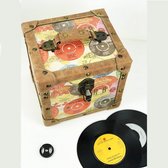 Retro vinyl singles koffer - 50 stuks