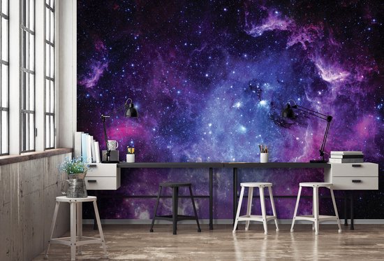 Fotobehang - Vlies Behang - Galaxy - Ruimte - Space - Cosmos - Heelal - Universum - Melkweg - 368 x 254 cm
