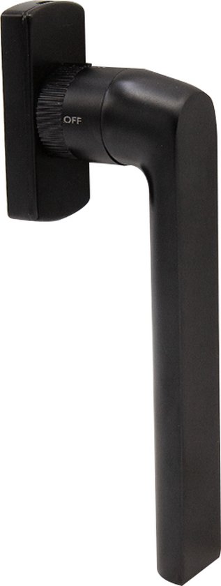 Slotman Solutions Draaikiep greep met sleutelvrij draaislot en zwart gepoedercoat - Perfecte raamkruk voor kantelraam en deur