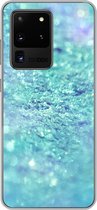 Geschikt voor Samsung Galaxy S20 Ultra hoesje - Blauw - Licht - Abstract - Siliconen Telefoonhoesje
