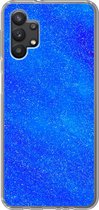 Geschikt voor Samsung Galaxy A32 5G hoesje - Blauw - Abstract - Design - Siliconen Telefoonhoesje