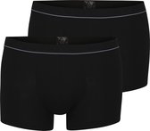 BUGATTI heren boxer normale lengte (2-pack) - zwart - Maat: M