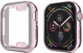 Apple Watch 44 mm Hoesje plus screen protector - iWatch full body case - 44 mm - Pink Gold