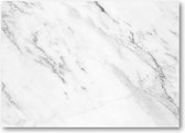 White Marble - Wit Marmer Patroon - 70x50 Canvas Liggend - Minimalist