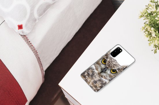 Coque Samsung Galaxy S20 - un hibou marron - Siliconen - Noël - Cadeaux - Cadeaux chaussures