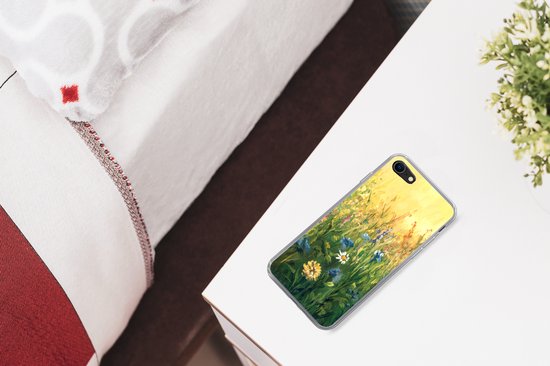 Coque iPhone 8 - Fleurs - Aquarelle - Soleil - Coque de téléphone en Siliconen