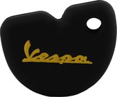 Rubber Sleutelhoesje Vespa Scooter Zwart met gele letters