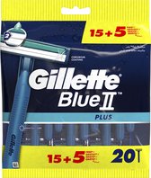 Gillette BlueII Plus Wegwerpmesjes Mannen - 20 stuks