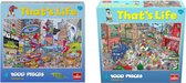 THAT'S LIFE PUZZEL SET - 2 PUZZELS - NEW YORK & PARIJS