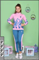 Trainingspak / Sportset - Sportvest & Broek - 158/164 - Meisjes Roze