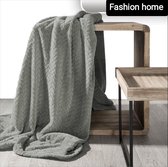 Plaid-bedsprei-deken- SUPER MOOI- MEGA GROOT- DIKKE KWALITEIT- staalgrijs 200x220 cm visgraat. 100% microvezel. Heerlijk warm voor in de winter, verkrijgbaar in diverse maten en kleuren. Dekb