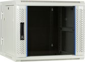DSIT 9U witte wandkast / serverbehuizing (kantelbaar) met glazen deur 600x600x500mm (BxDxH) - 19 inch