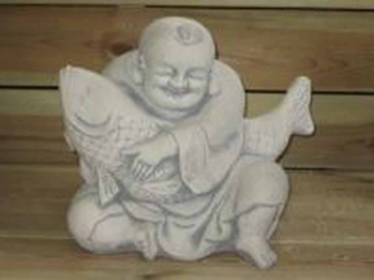 Statue Du Petit Bouddha Avec Une Mouche - Statue Du Bouddha