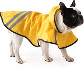 Sharon B - reflecterende regenjas voor honden - geel - maat L - hondenregenjas - met capuchon - hondenjas - regenponcho voor hondjes