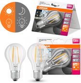 Osram Sensor led lampen E27 - Dag en nachtsensor - Automatisch aan/uit - 6.5W/60W - Duopack