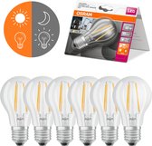 Osram Sensor Ledlampen E27 met dag en nachtsensor - 4W/40W - Koel wit licht - 6 sensor lampen