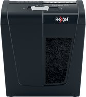 Rexel Secure S5 Stille Papierversnipperaar voor Thuis/Thuiswerken - P-2 Stroken - Invoer tot 5 Vellen - Vernietigt Documenten, Nietjes En Paperclips - Opvangbak Van 10 Liter - Zwart