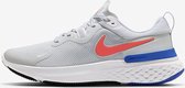 Nike react miler pure platinum/bright crimson 46