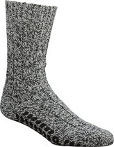 Wollen sokken met anti slip zool – 2 paar – 2 tinten grijs – maat 43/46