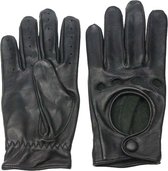 Gants de conduite en cuir de course premium noir | taille XL