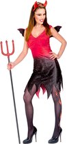 Widmann - Duivel Kostuum - Hot & Spicy Duivelin XL Kostuum Vrouw - Rood - XL - Halloween - Verkleedkleding