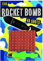 Klappertjes pijl Rocket bomb kleur geel met klappertjes 48 shots